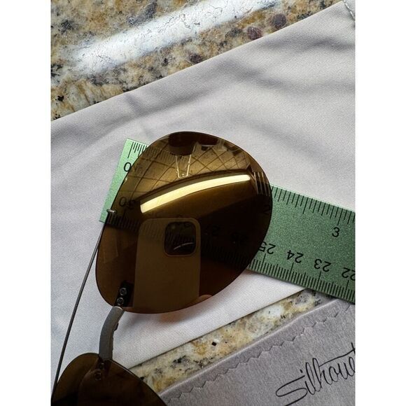 SILHOUETTE brown clip on lenses polarized Aviator titanium - Picture 7 of 8